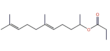 (E)-6,10-Dimethyl-5,9-undecadien-2-yl propionate